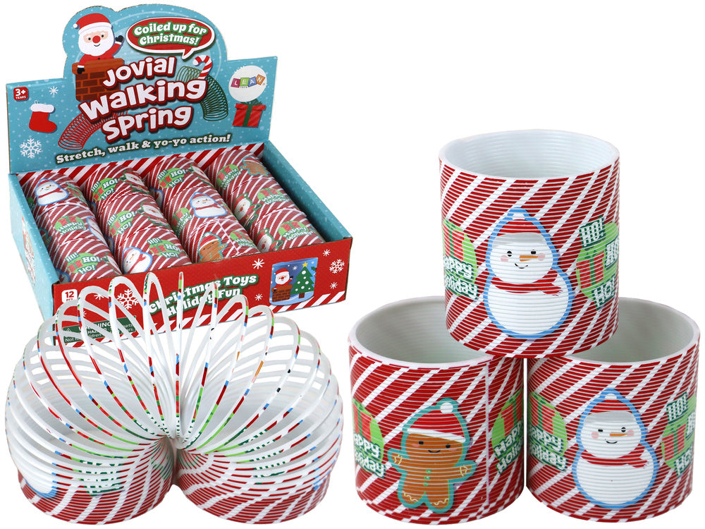 Relaxační pružina vánoční motiv – bílo červená 6 cm