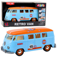 Retro autobus se světly a zvuky modrý – pro děti od 3 let