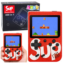 Retro herní konzole Sup s 400 hrami, 8-bit LCD – červená