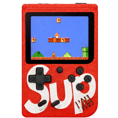 Retro herní konzole Sup s 400 hrami, 8-bit LCD – červená