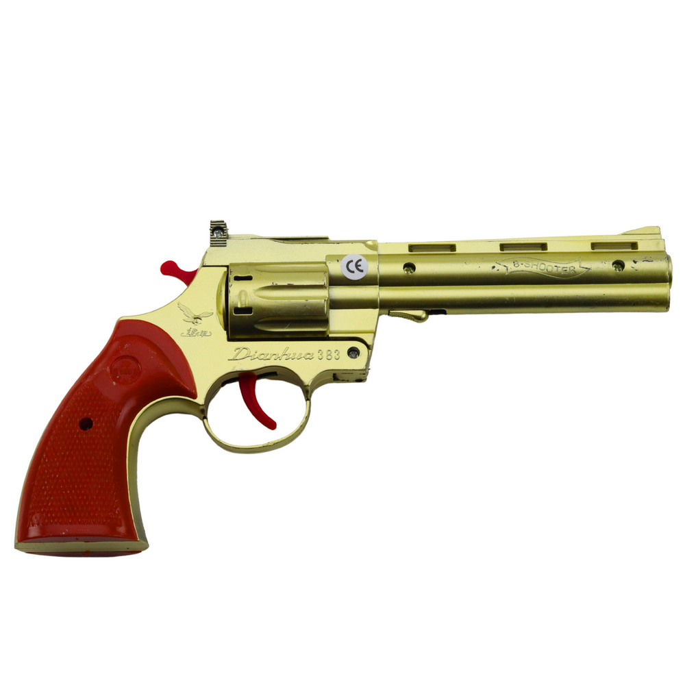 Revolver na kapsle se zvukem výstřelu – zlatý 23,5 cm