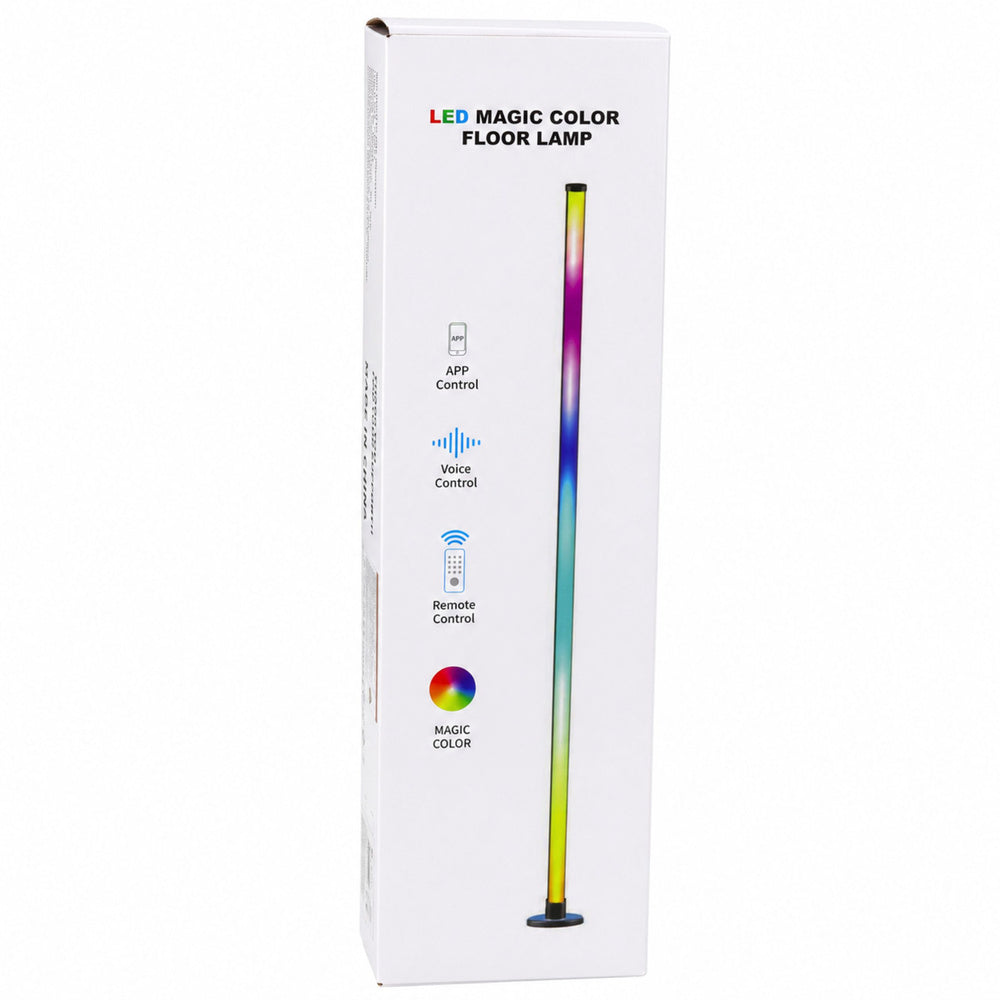 RGB LED stojací lampa s hudebním módem a dálkovým ovládáním 90cm