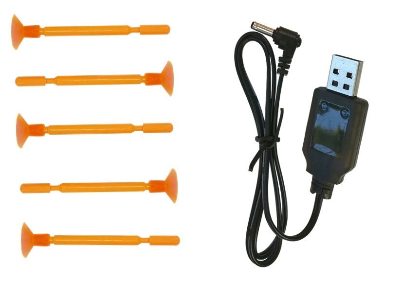 Robot na dálkové ovládání s projektily a LED světly oranžový