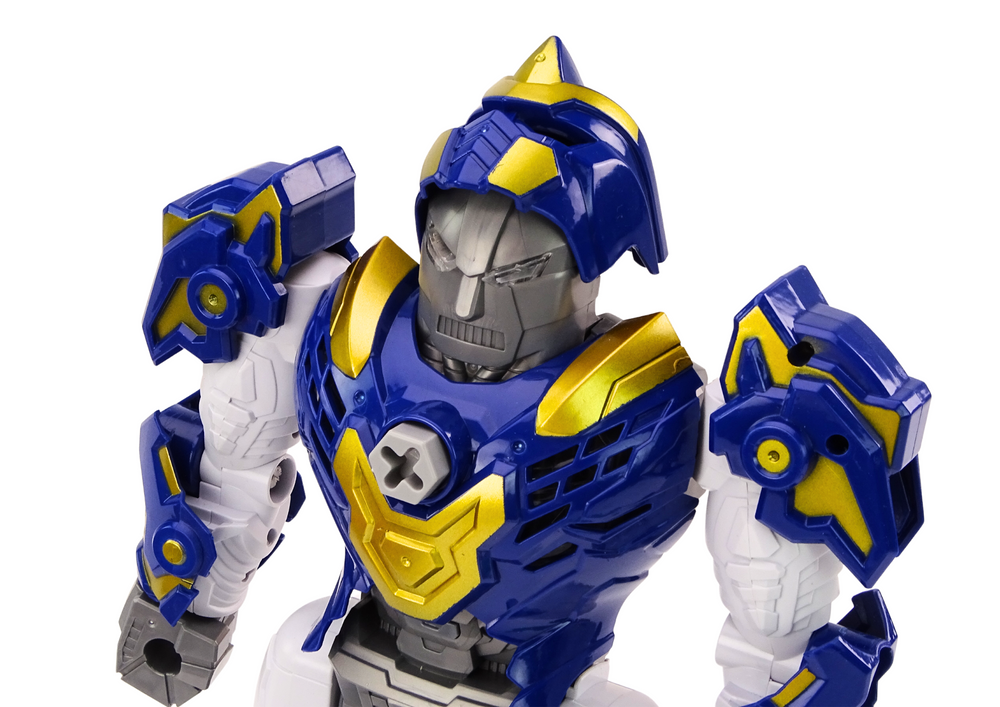 Robot se šroubovákem a vrtačkou světla zvuky modrý