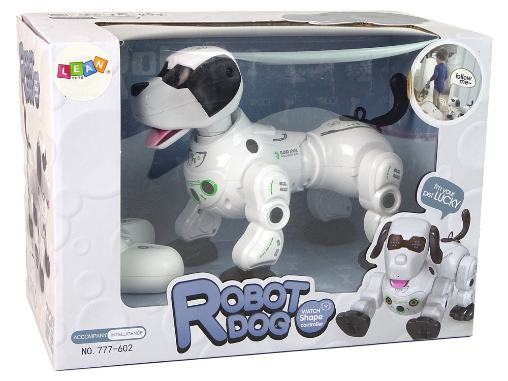 Robotický pes interaktivní na dálkové ovládání bílý