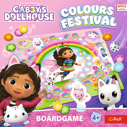Rodinná desková hra Barevný festival – Gabby’s Dollhouse Trefl