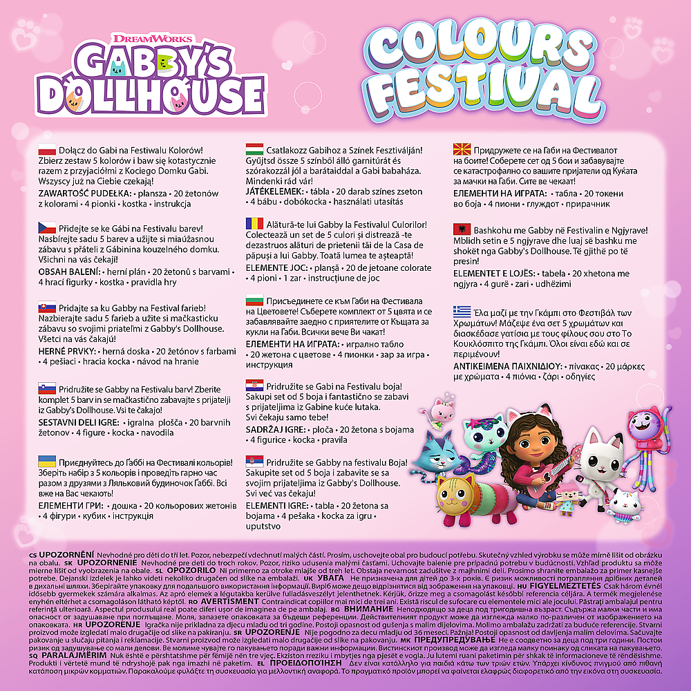 Rodinná desková hra Barevný festival – Gabby’s Dollhouse Trefl