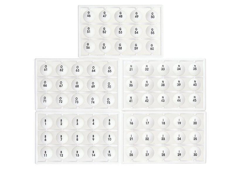 Rodinná hra Bingo Lotto s kovovým bubnem a 75 koulemi
