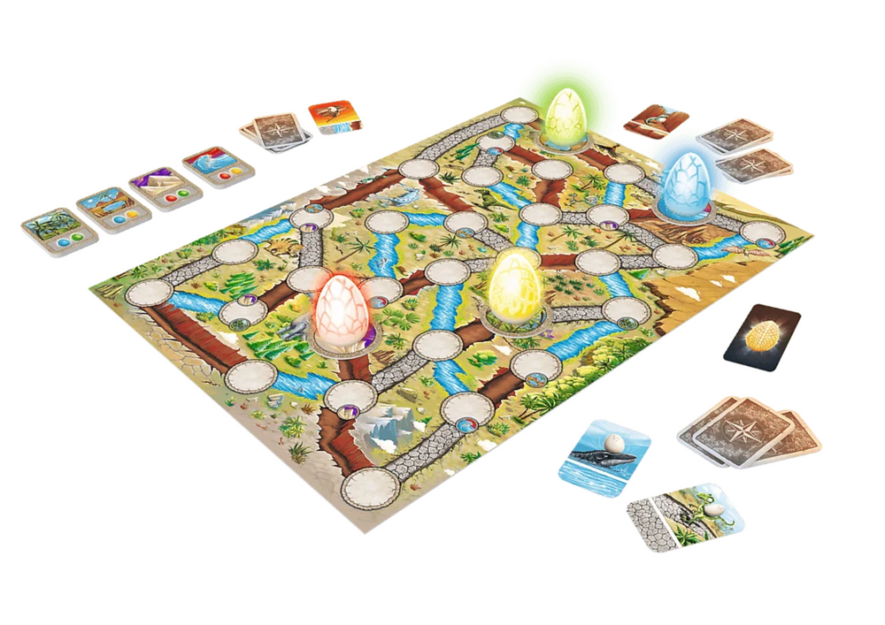 Rodinná hra s dinosaury a svítícími vajíčky – Trefl 02281