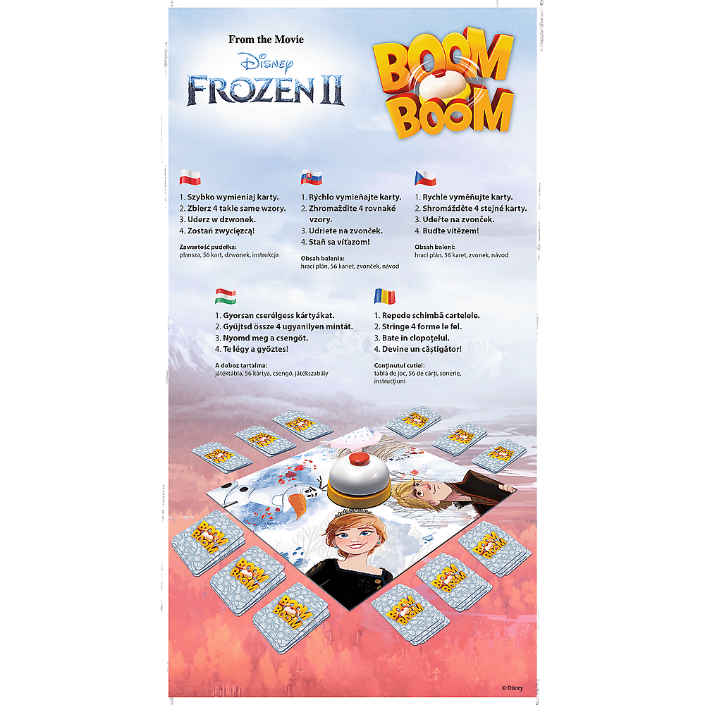 Rodinná karetní hra Boom Boom s dzvonem Ledové království 2 – Trefl