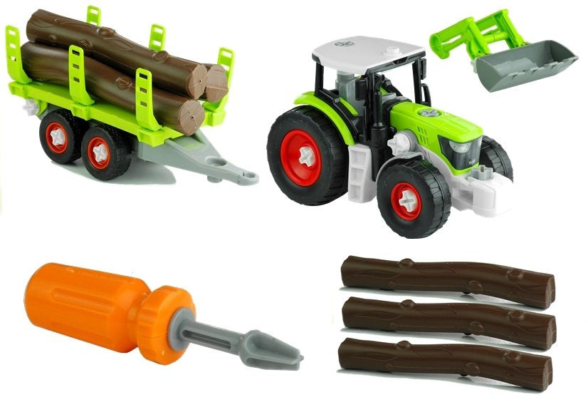 Rozebírací traktor s přívěsem – 43 cm se šroubovákem