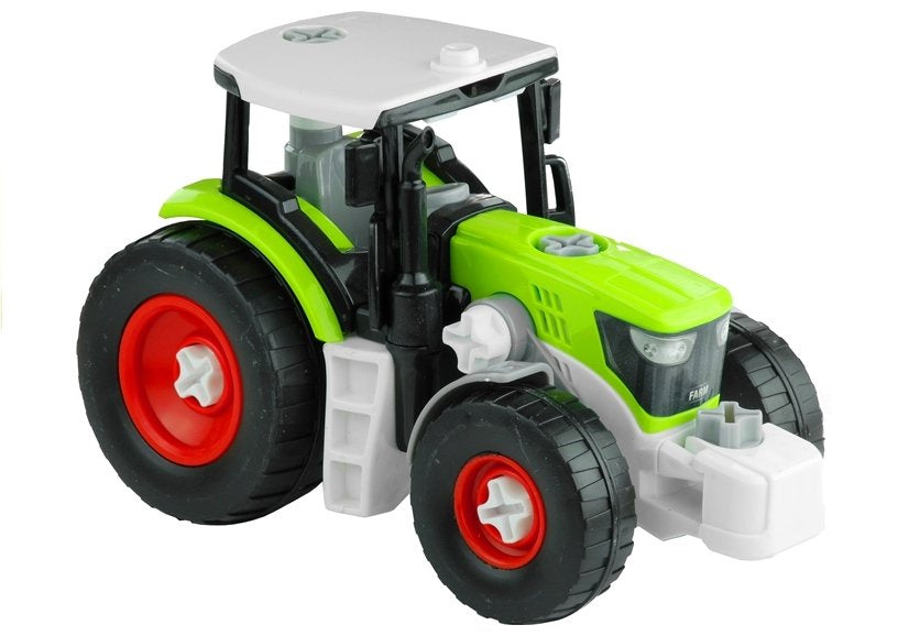 Rozebírací traktor s přívěsem – 43 cm zelený | hračka