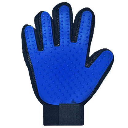 Rukavice na vyčesávání srsti se silikonovými výstupky pro psy a kočky