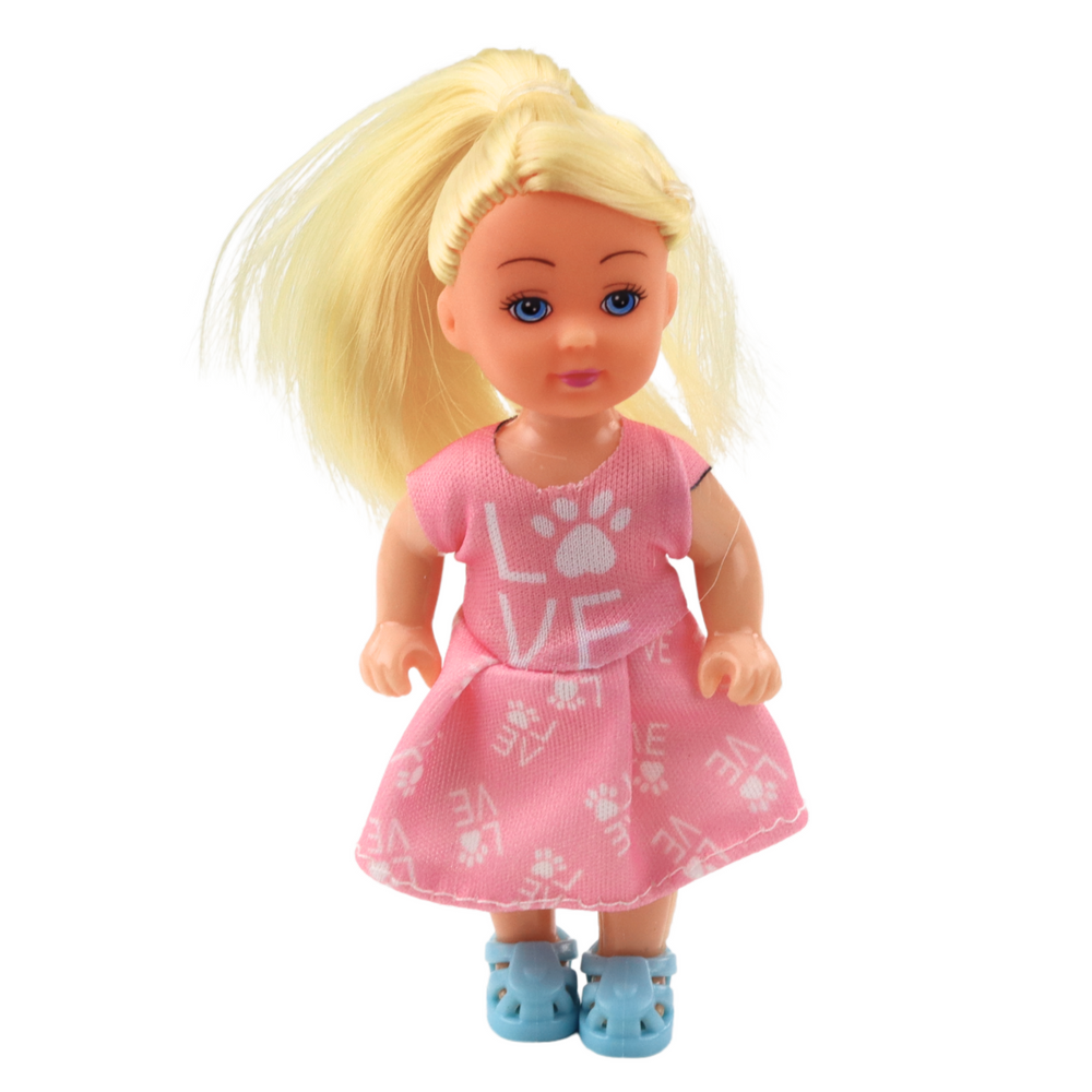 Sada 3 mini panenky narozeninová oslava – v šatech 11 cm