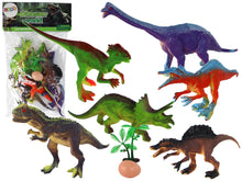 Sada 6 dinosaurů s příslušenstvím vajíčko a strom barevní