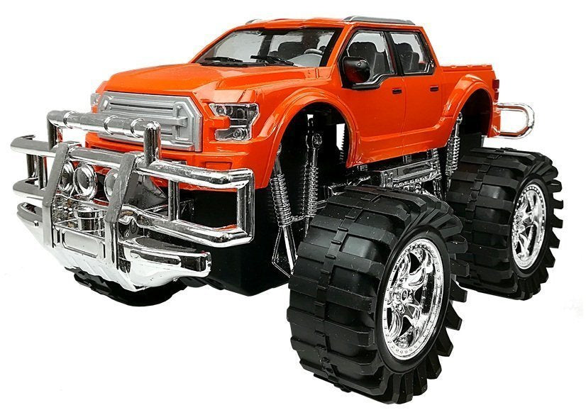 Sada autíček Monster Truck s návěsem a BMW 58 cm červený