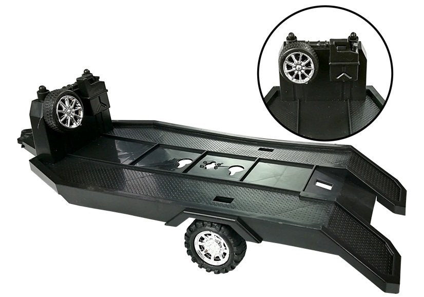 Sada autíček Monster Truck s návěsem a BMW 58 cm červený