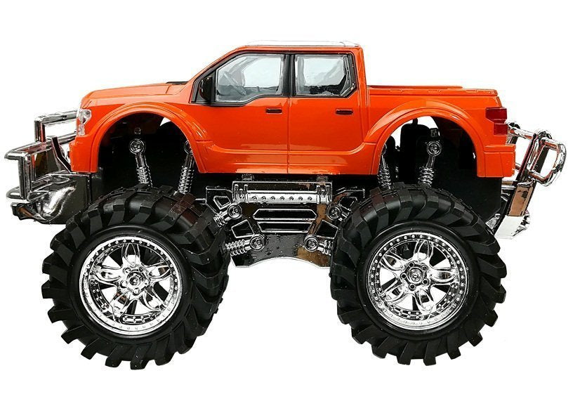 Sada autíček Monster Truck s návěsem a BMW 58 cm červený