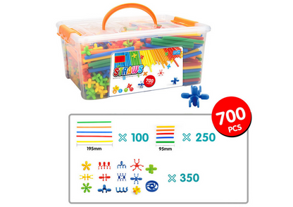 Sada barevných brček pro 3D konstrukce 800 kusů