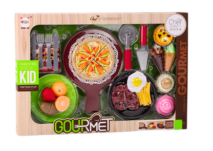 Sada fast food s ovocem a pizzou 26 dílů – pro děti od 3 let