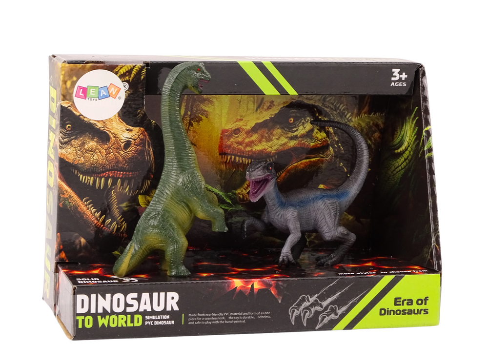 Sada figurek dinosaurů Brachiosaurus Velociraptor 2 kusy