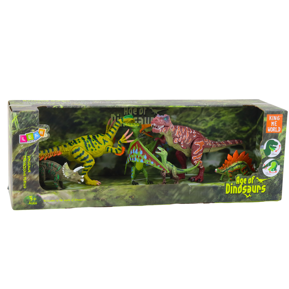 Sada figurek dinosaurů – pohyblivé nohy a čelisti | 6 ks