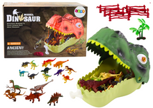 Sada figurek dinosaurů s velkou čelistí 45 dílů zelená