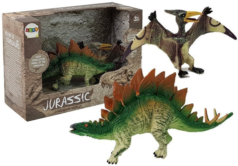 Sada figurek dinosaurů Stegosaurus a Pteranodon 8 cm