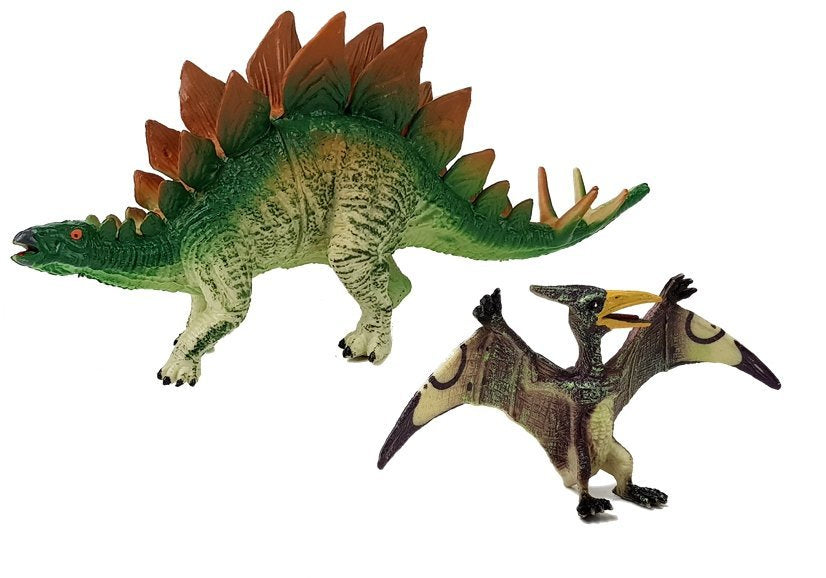 Sada figurek dinosaurů Stegosaurus a Pteranodon 8 cm