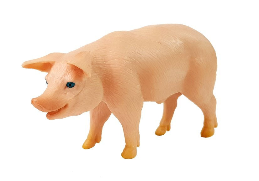 Sada figurek domácích zvířat – s farmářem a prasátkem