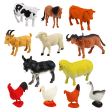 Sada figurek zvířátek z farmy, 12 kusů