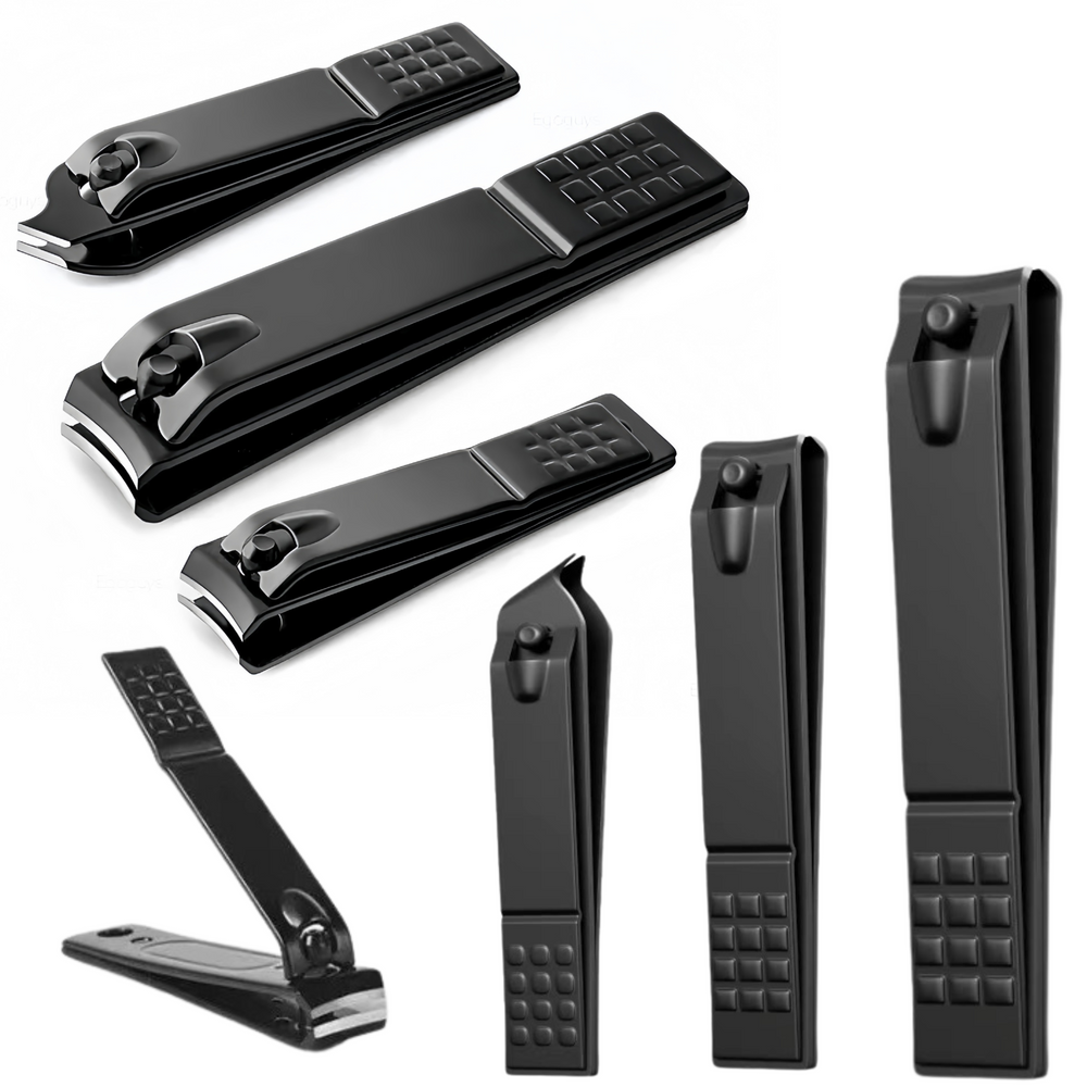 Sada kleští na nehty 3 kusy velké malé šikmé černé