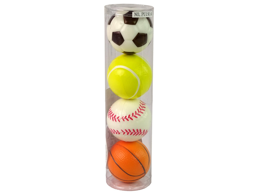 Sada měkkých míčků 4 ks – sport golf tenis fotbal 6 cm