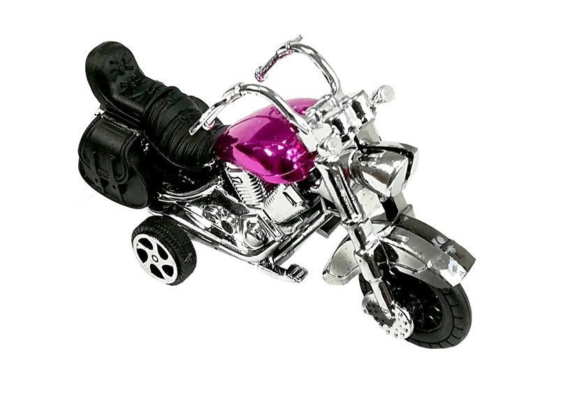 Sada motocyklů 3 kusy s fricčním pohonem růžová modrá zlatá