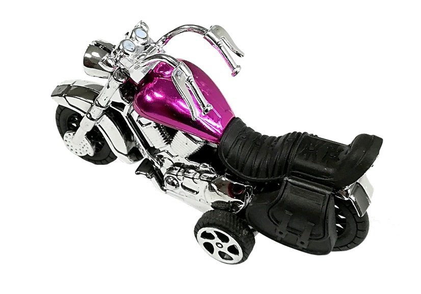 Sada motocyklů 3 kusy s fricčním pohonem růžová modrá zlatá