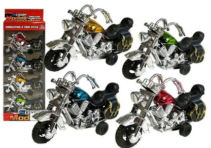 Sada motocyklů s natahováním 4 kusy růžová modrá zlatá zelená