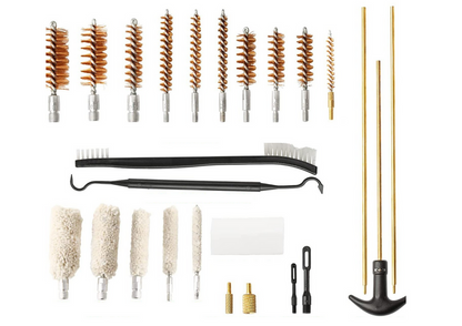 Sada na čištění zbraní 24 dílů v kufříku s čistícími tyčemi