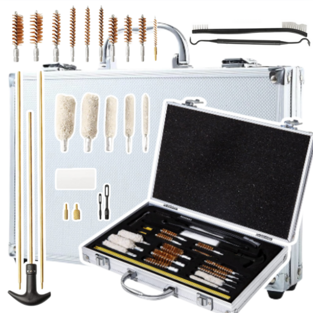 Sada na čištění zbraní 24 dílů v kufříku s čistícími tyčemi