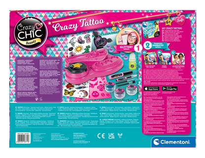 Sada na dočasné tetování Crazy Chic – Clementoni