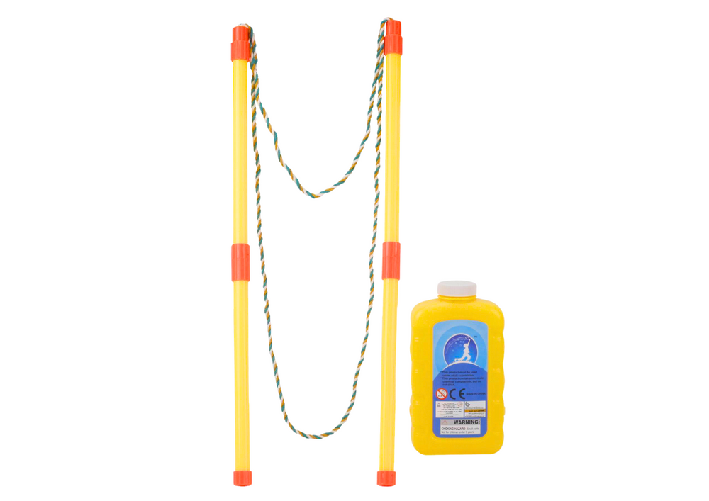 Sada na obří mýdlové bubliny se šňůrkou a tekutinou 500ml