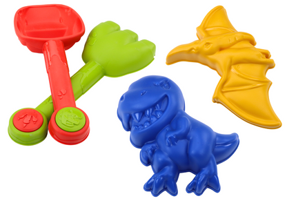 Sada na písek s kbelíkem lopatkou hrabičkami a formičkami dinosauři