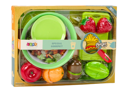 Sada ovoce na krájení s příborem a tácem 25 kusů