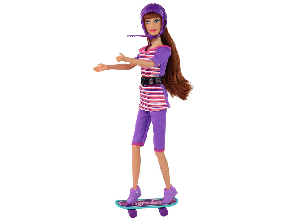 Sada panenek s koloběžkou a skateboardem – Lucy s přilbami