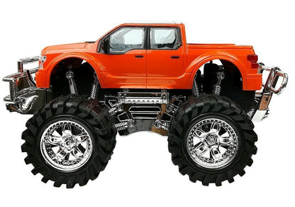 Sada vozidel Monster Truck s návěsem a BMW 58 cm oranžová červená