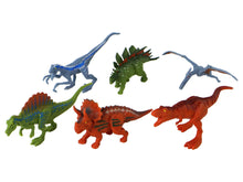 Sada vozidel s helikoptérou a dinosaury 6 kusů barevné