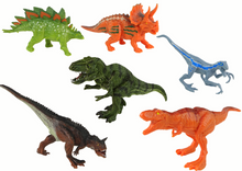 Sada vozidel s helikoptérou a dinosaury – 8 kusů barevné