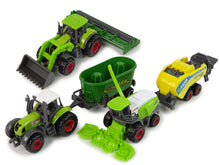Sada zemědělských strojů 6ks – traktor kombajn kovové