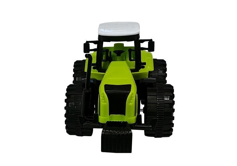 Sada zemědělských strojů traktor s hrabičkou a lisem