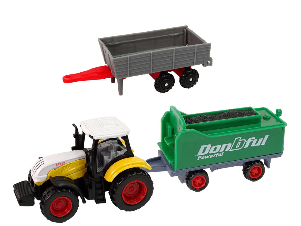 Sada zemědělských vozidel traktor – 12 kusů kov plast