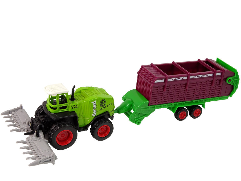 Sada zemědělských vozidel traktor – 12 kusů kov plast